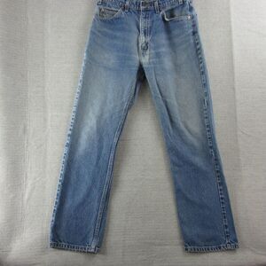 Levis 505 Jean 90s Men 34x32 Blue Regular Fit Straight Leg Orange Tab Denim